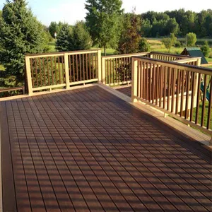 Durable Waterproof Wood Plastic Composite WPC Decking Board thumbnail-1