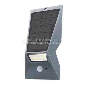 PIR Motion Sensor Waterproof Ip65 Three Working Modes Led Solar Wall Light thumbnail-1