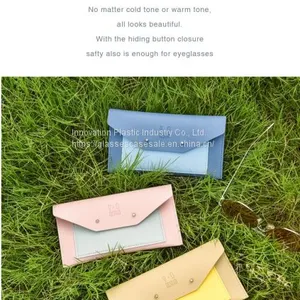Crush-resistant, Simple, Soft Leather Pouch; Portable Protective Glasses Holder thumbnail-2