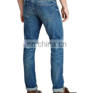 Diznew Wholesale Zipper Fly 98% Cotton Fabric Jeans Trousers Plain Mens Selvedge Denim Jeans thumbnail-5