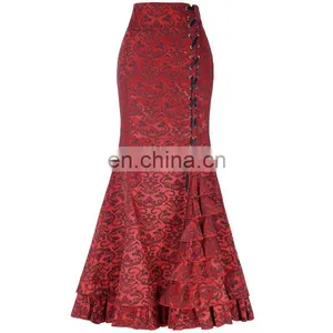 Ladies Long High-waisted Fishtail Skirt for Party thumbnail-2