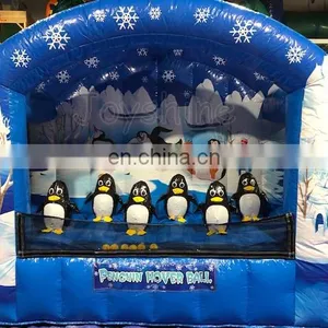 Inflatable Penguin Hover Ball Shooting Game Hovering Ball Target Shooting Knock Me Out thumbnail-5