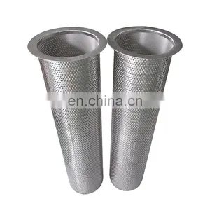 SS304 SS316L Perforated Plate Stainless Steel Filter Basket for Pipeline Duplex Strainer thumbnail-5