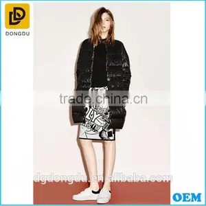 Custom Plus Size Black Winter Down Jacket With Your Logo thumbnail-1