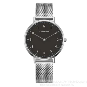 Stainless Steel Water Resistance Women Watches Man Quartz Ultrathin Watch thumbnail-3