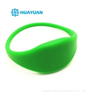 Custom Printed Debossed Logo NTAG216 Silicone RFID Chip Wristband for Access Control thumbnail-3