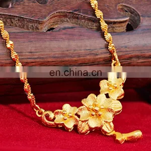 2020 Gold Plated Imitation Jewellery, Xuping 24k Gold Jewelry Hot Sale New Design Dubai Women's Fashion Chain Necklaces/ thumbnail-5