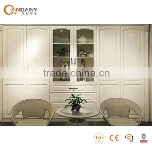 Open Style Solid Wood Wardrobe, Bedroom Mirror With Cabinet thumbnail-1