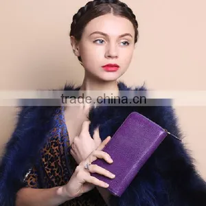 Exotic Cabrite Skin Leather Lady Evening Clutch Bag Hand Bag Leather Wallet thumbnail-4