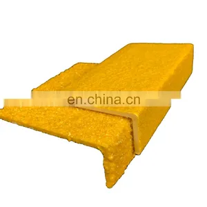 Fiberglass Stair Treads Anti-Slip FRP GRP Yellow Step Covers FRP Stair Nosing thumbnail-1