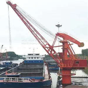 16t Fixed Lattice Boom Dock Crane Equip With Grab for Loading Bulk Cargo thumbnail-3