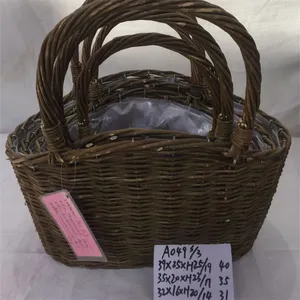 Handwoven Fruit Vegetables Willow Basket thumbnail-2