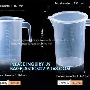 Factory Custom Logo Lab Graduated Plastic Measuring Cup/Jug With Handle, Laboratory Good Price 500ml 1000ml Plastic Measuring thumbnail-4