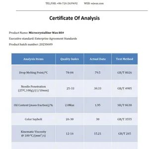 Microcrystalline Wax NO.80 Performance Equivalent Sasolwax 3971 thumbnail-2