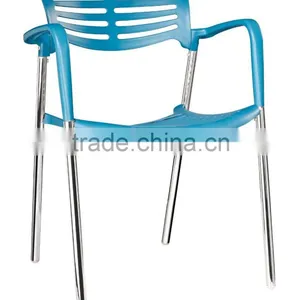 Replica Graceful Spanish Design Stainless Steel Plastic Seat and Back Jorge Pensi Stacking Toledo Chair for Dining Room thumbnail-1