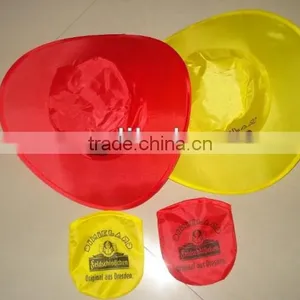 Foldable Promotional Cowboy Hat in 190T Nylon, Hats With Print Logo thumbnail-5