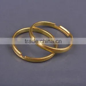 DIY Supplies Findings 17mm Diameter Round Unplated Brass Simple Ring thumbnail-1