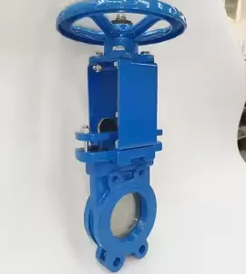 Slurry Knife Gate Valve Hot Selling PN16 DN100 Cast Ductile Iron Manual Electric Pneumatic Control for Water Gas Oil Media thumbnail-3