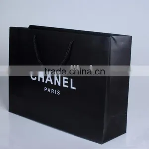 Products New Logo Decoration Elegant Black Handle Paper Bag for Luxury Shop Promotion thumbnail-2