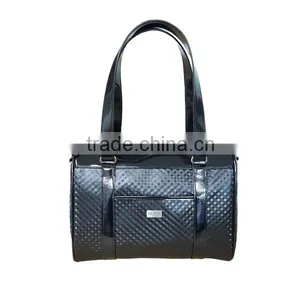 Black Diamond PU Leather Ladies Fashion Handbag With Long Handle thumbnail-2