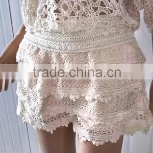 Ladies Hot/water Soluble Lace Short/cotton Embroidery Lace for Girls Shorts thumbnail-5