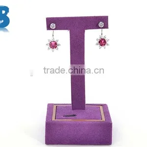 Well-known World Brand Design Suede Velvet Wrapped Jewelry Earring Display Stand S1361 thumbnail-1