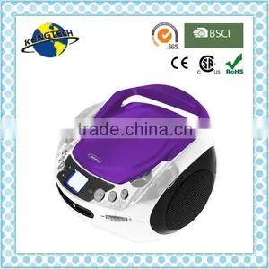 Cheapest Super Design Purple Portable Bluetooth CD Boombox thumbnail-1