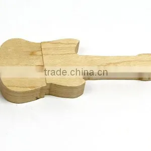 Promotional Gift Guitar Wooden Thin Thumb Drive 4GB thumbnail-4