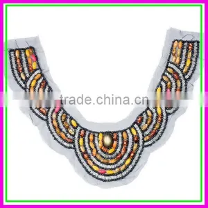 Factory Customize Garments Accessories,Handmade Cheap Glass Beaded False Collar thumbnail-1
