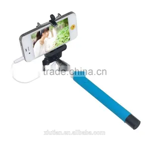 2015 New Design New Package Hot Selling Wired Selfie Stick With Phone Clip for Phone thumbnail-6