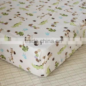 100% Cotton Printed Baby Crib Fitted Sheet thumbnail-6