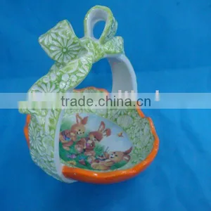 New Ceramic Egg Basket thumbnail-1