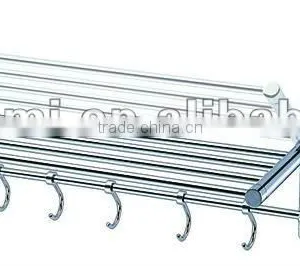 Stainless Steel Wall Mount Bathroom Towel Rack thumbnail-1