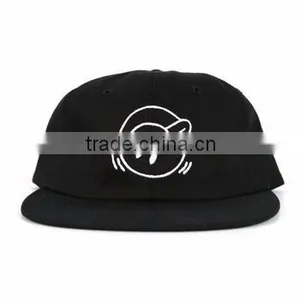 Leather Flat Peak Brim Snapback Hat Acrylic Letters Face Customized Designs thumbnail-1