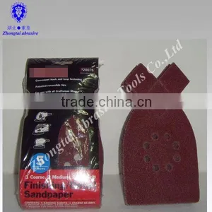40#-1000# 4''--7''aluminum Oxide Red Sand Paper With Hook and Loop thumbnail-6