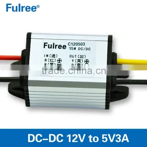 DC-DC Converter 12v8-22v to 5v3a Step Down Power Converter, Car Power Supply Module for Car DVR or Mobile thumbnail-1