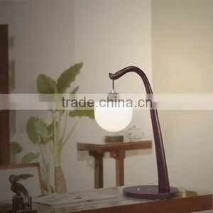 Hotel Wooden Table Lamp With Touch Sensitive Switch thumbnail-1