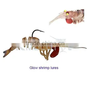 CHS007 Soft Plastic Prawn Lure for Cuttle Fish Fishing Japanese Shrimp Soft Lure thumbnail-1