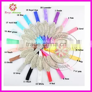 Rhinestone Applique Hair Band, Girls Rhinestone Headband, Rhinestone Hairband thumbnail-1