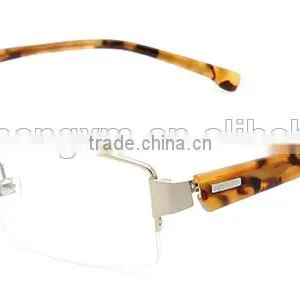 Stainless Steel Optical Reading Eyeglass Half Frame for Unisex thumbnail-1