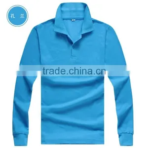 Cheap Price 100% Polyester Long Sleeve Polo Shirt With Pockets thumbnail-3