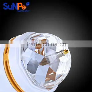 E27 E26 B22 Factory Price Rotating Moving Head RGB DIsco Led Strobe Light Bulb thumbnail-1