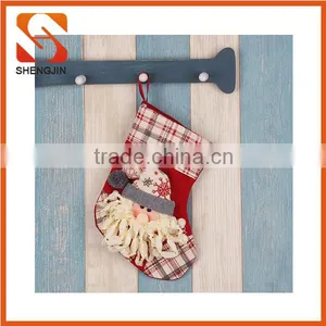 SJ-6800 Customized Xmas Decoration Socks Small Felt Snowman Stocking thumbnail-3