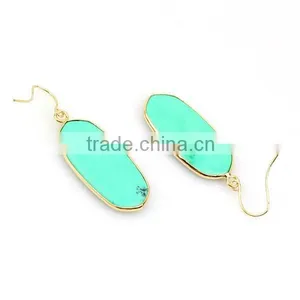 Semi-precious Gem Agate Stone Drop Earring thumbnail-5