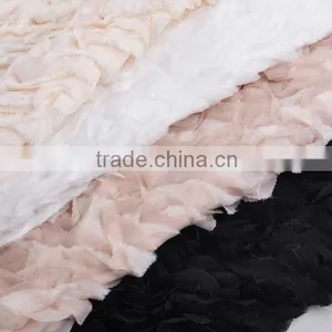 Chiffon and Fur Imitation Embroidery Design Wedding Embroidery Lace Fabric thumbnail-6