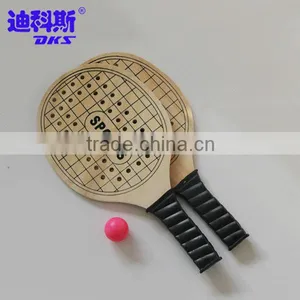 Wooden Beach Racket With Hole,plastic Handle Beach Racket,paddle Racket for Stock thumbnail-1