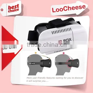 Large Helmet Headset Adjust Cardboard VR BOX FOV 3D VR Virtual Reality 3D Video Glasses For IPhone 6 IOS Android OS thumbnail-2