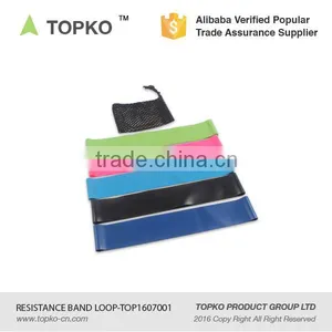 TOPKO Latex Material Custom Stretch Elastic Loop Set of 5 With Mesh Bag Fitness Resistance Band thumbnail-3