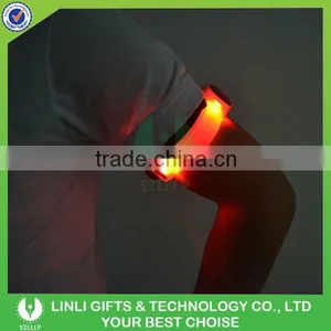 Hot Selling TPU Safety Warning Led Light Up Arm Band With Logo thumbnail-1
