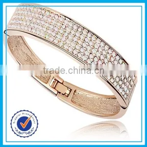 Elegant Women Hand Jewelry Plated Gold Tube Bangle thumbnail-1